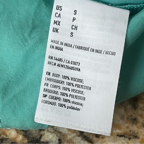 American Eagle Aqua Blue Eyelet Scallop Hem Shorts S - Picture 7 of 11